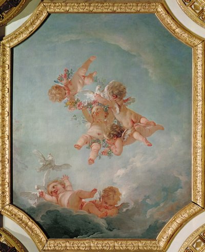 Frühling, aus einer Serie der Vier Jahreszeiten im Salle du Conseil von François Boucher